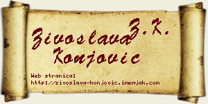 Živoslava Konjović vizit kartica